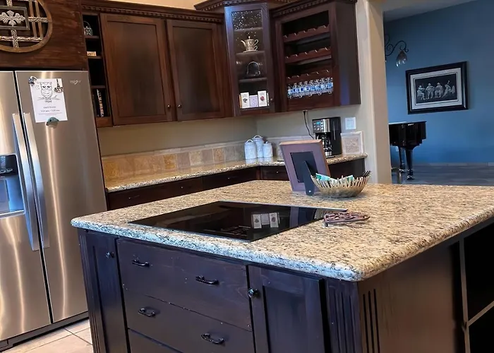Luxe Ranch W Four Peaks Views Outdoor Fireplace